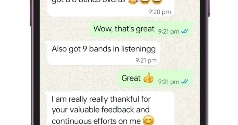 ielts whatsapp chat